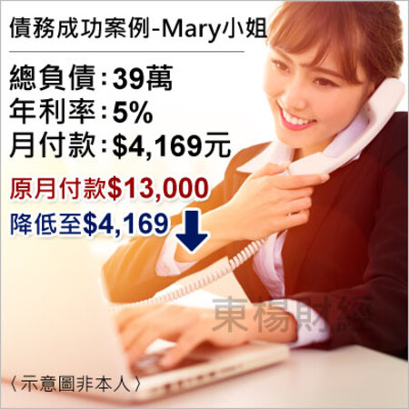債務成功個案-Mary小姐
