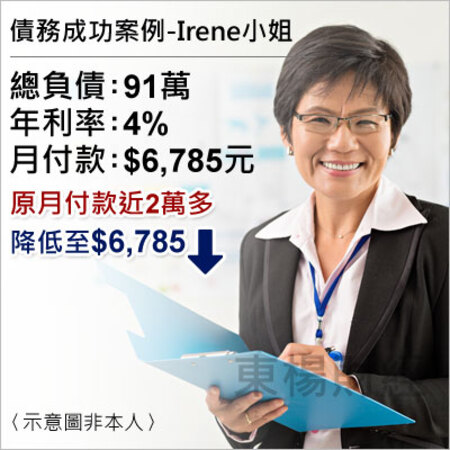 債務成功案例-Irene