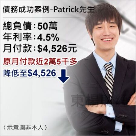 債務成功案例-Patrick