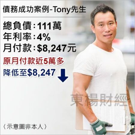 債務成功案例-Tony