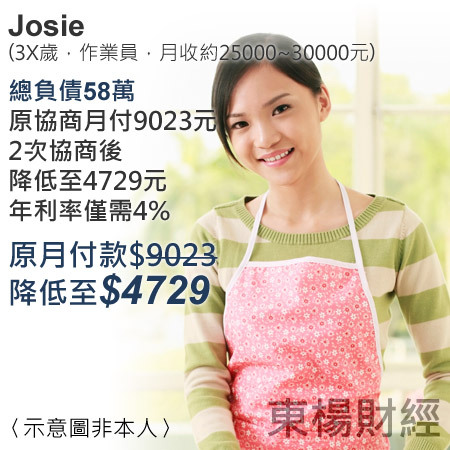 債務成功案例-Josie