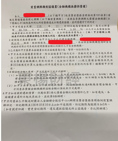 債務成功案例-Winston 卡債