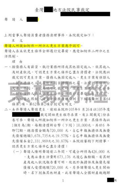 更生成功案例-Kenny 卡債整合