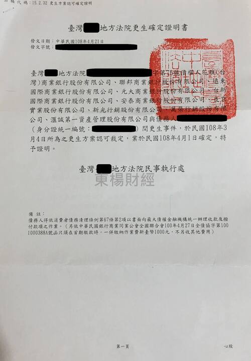 更生成功案例-Sandy 卡債整合